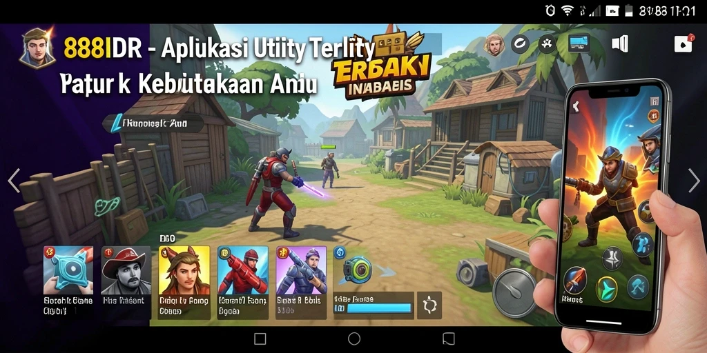 Tampilan antarmuka aplikasi 888IDR yang sleek dan modern.