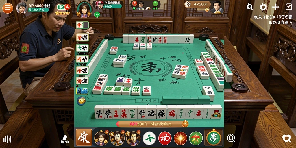 Tampilan gameplay seru dalam API5000 yang penuh tantangan Mahjong.