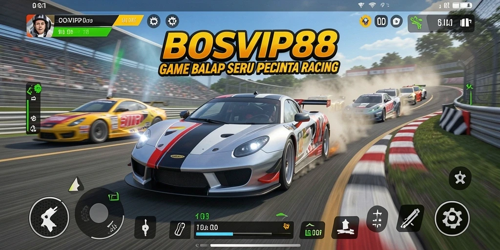 Tampilan menarik dari gameplay balapan di BOSVIP88.
