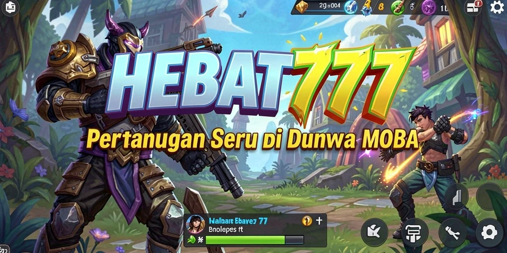 Gameplay seru dari HEBAT777 dalam pertarungan MOBA.