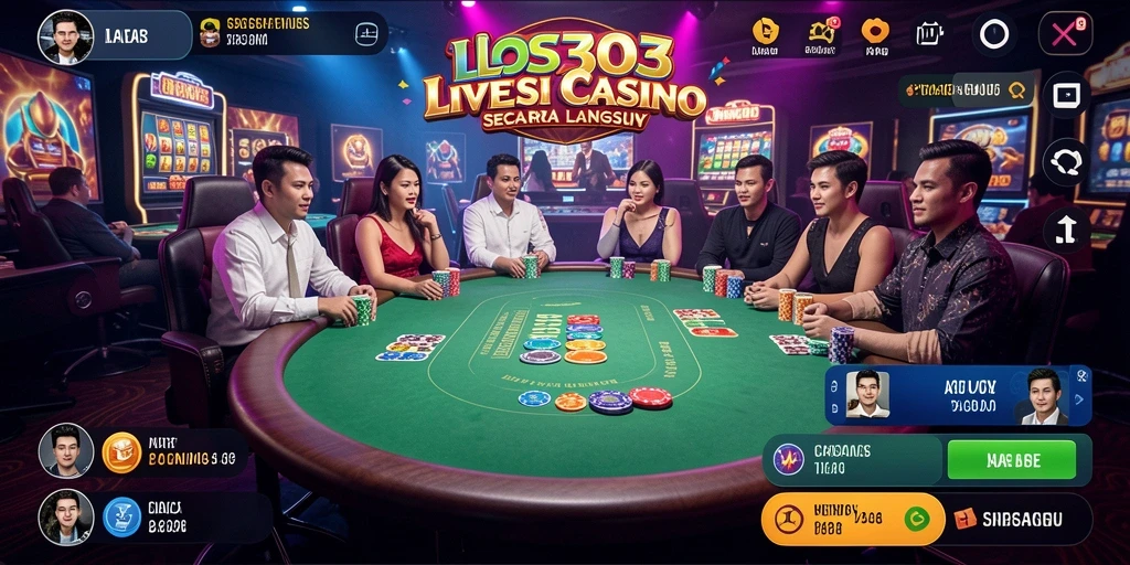Tampilan gameplay Live Casino yang mendebarkan di LOS303.