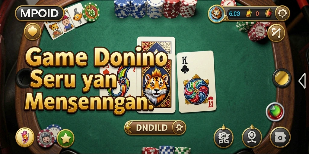 Tampilan menarik dari gameplay MPOID dalam permainan Domino.