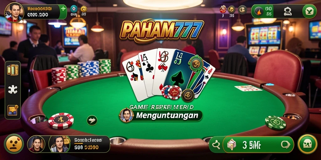 Screenshot gameplay PAHAM777 dengan aksi poker seru.