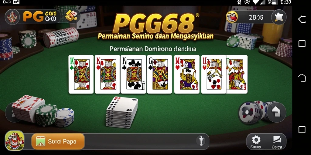 Tampilan menarik dari gameplay Domino di PGG68.