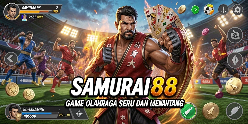 Tampilan menarik dari gameplay <strong>SAMURAI88</strong> yang menunjukkan aksi olahraga mendebarkan.